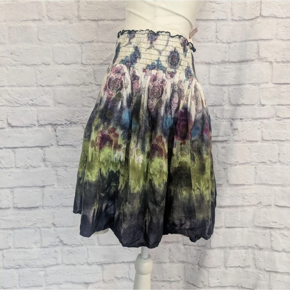 Tie Dye Boho Fairy Skirt 100% cotton‎ lined Size Juniors Med festival Candies